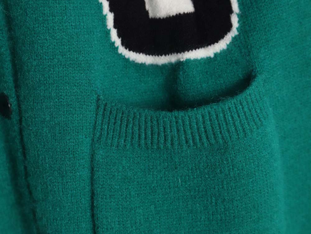 l0*is V*t0n l0*is V*t0n 23fw green sweater cardigan