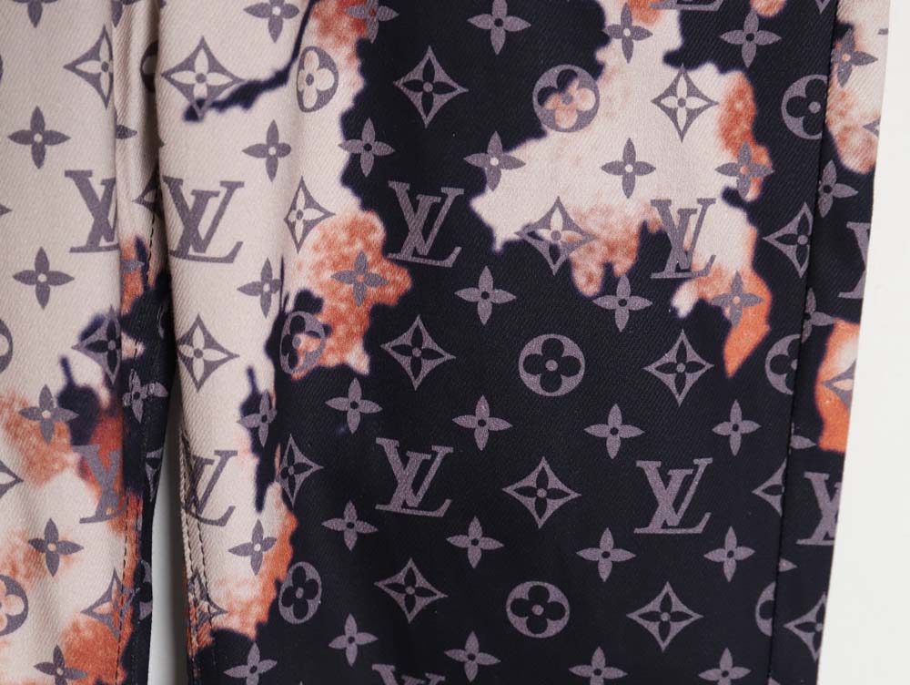 l0*is V*t0n lv l0*is V*t0n fire mixed dye denim trousers