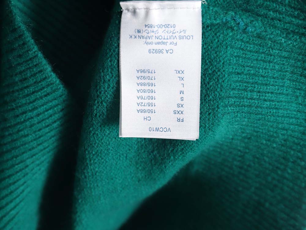 l0*is V*t0n l0*is V*t0n 23fw green sweater cardigan