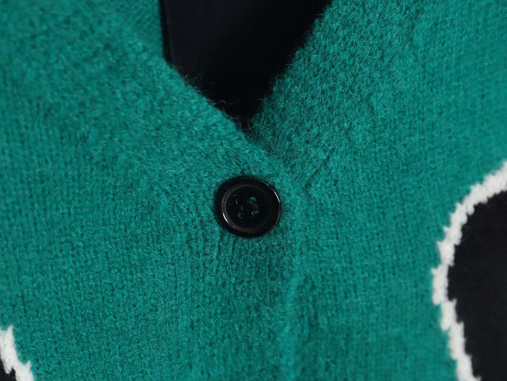 l0*is V*t0n l0*is V*t0n 23fw green sweater cardigan
