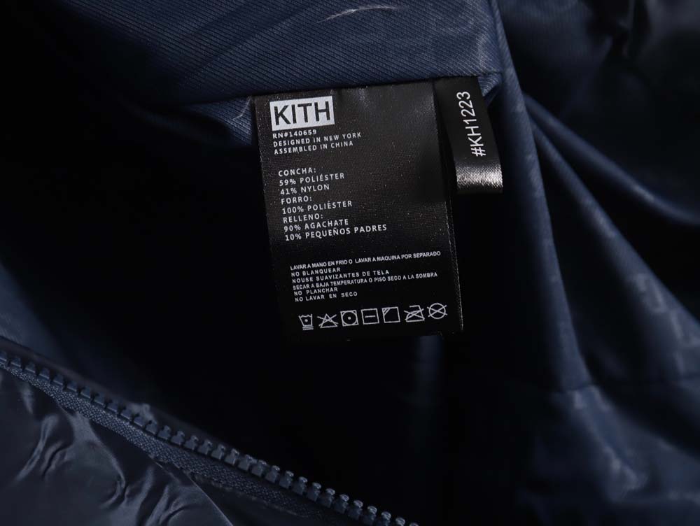 KITH & MLB joint python pattern embroidered letter down jacket