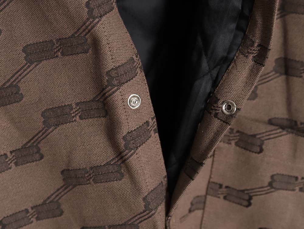 Ba*len*cia*ga blcg 23fw new standard double b lock jacquard lapel shirt cotton jacket