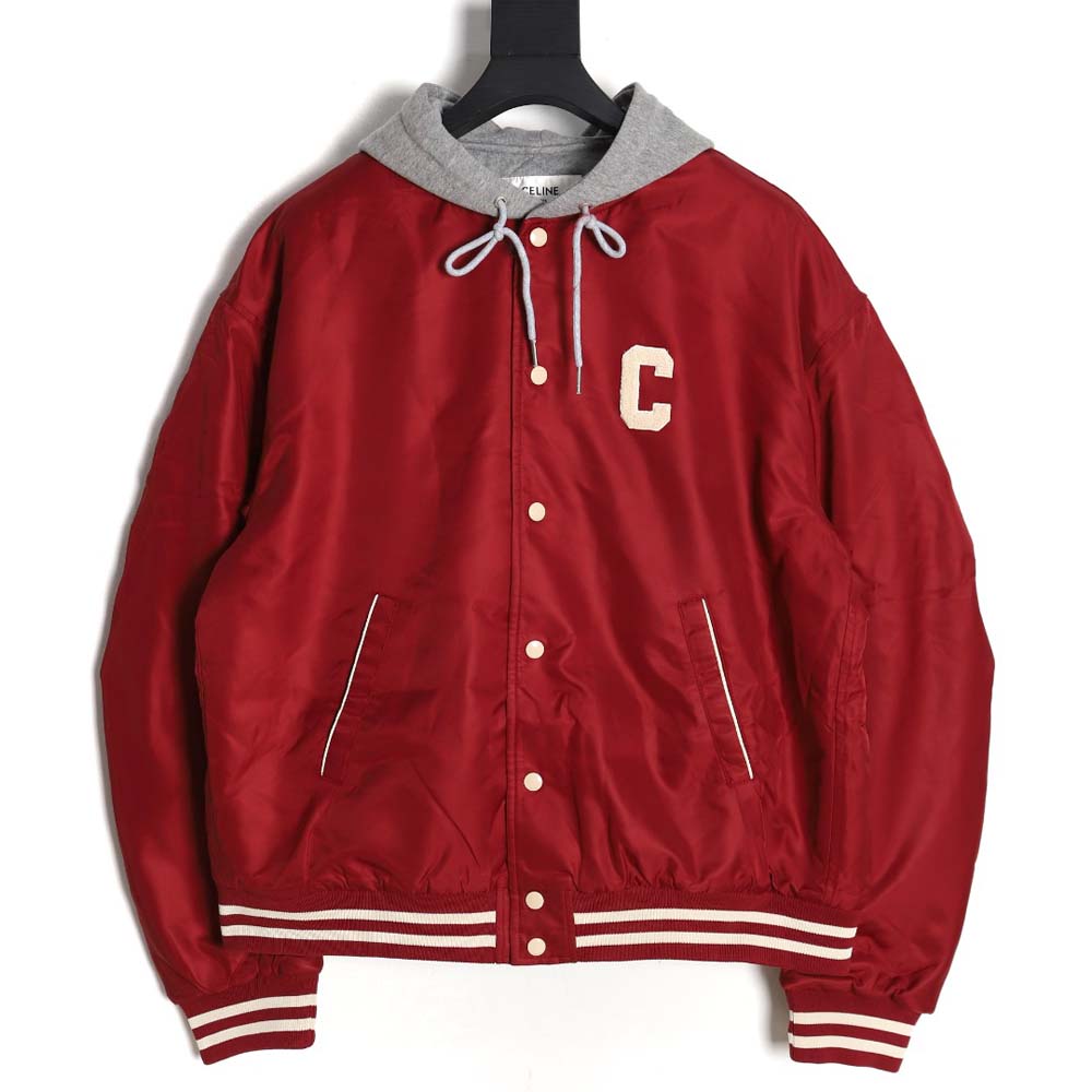 Ce**e Ce**e new embroidered letter hooded cotton jacket