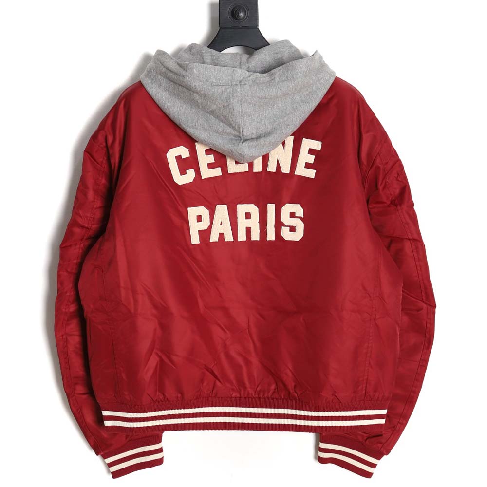 Ce**e Ce**e new embroidered letter hooded cotton jacket
