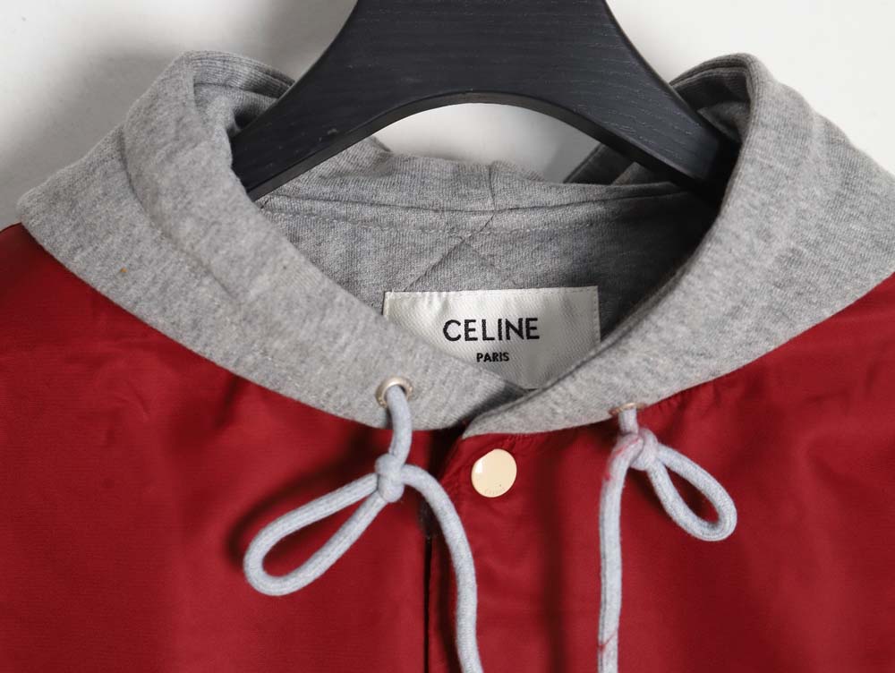 Ce**e Ce**e new embroidered letter hooded cotton jacket