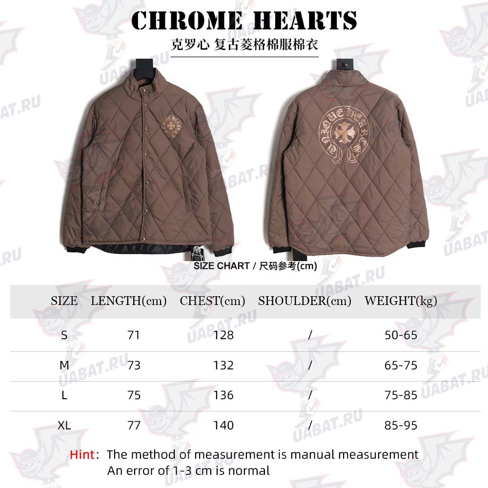 Ch**me He**ts retro rhombus cotton coat