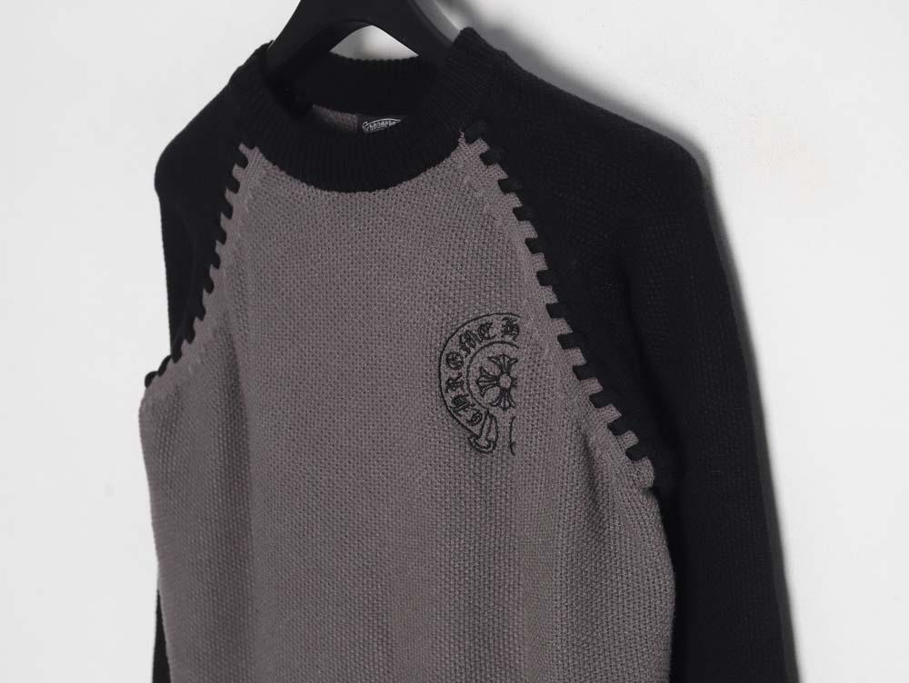 Ch**me He**ts ch Ch**me He**ts 23fw patchwork crew neck sweater_cm_1