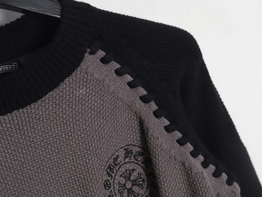 Ch**me He**ts ch Ch**me He**ts 23fw patchwork crew neck sweater_cm_1