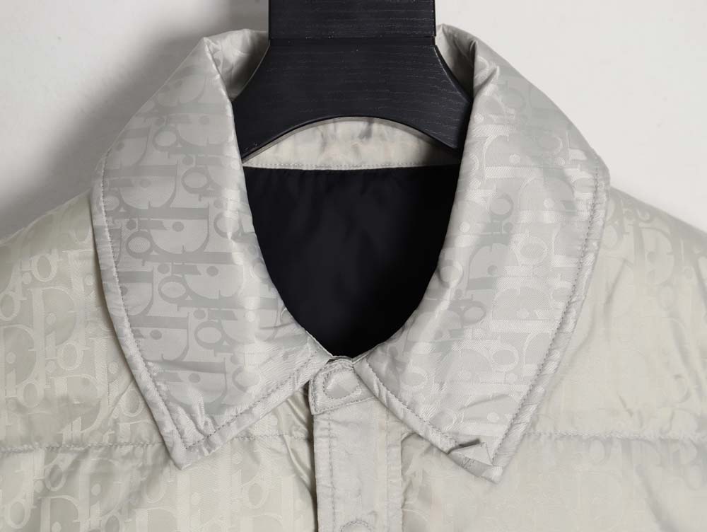 D*or D*or all-over dark pattern presbyopic lapel down jacket