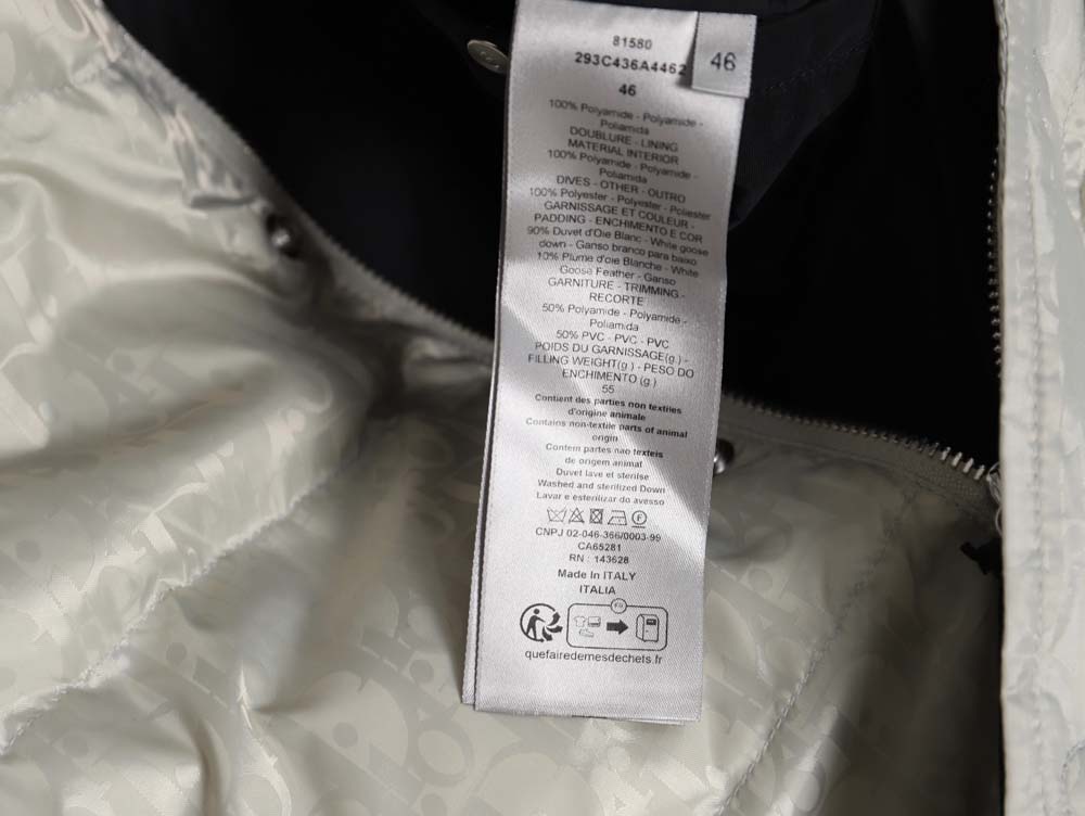 D*or D*or all-over dark pattern presbyopic lapel down jacket