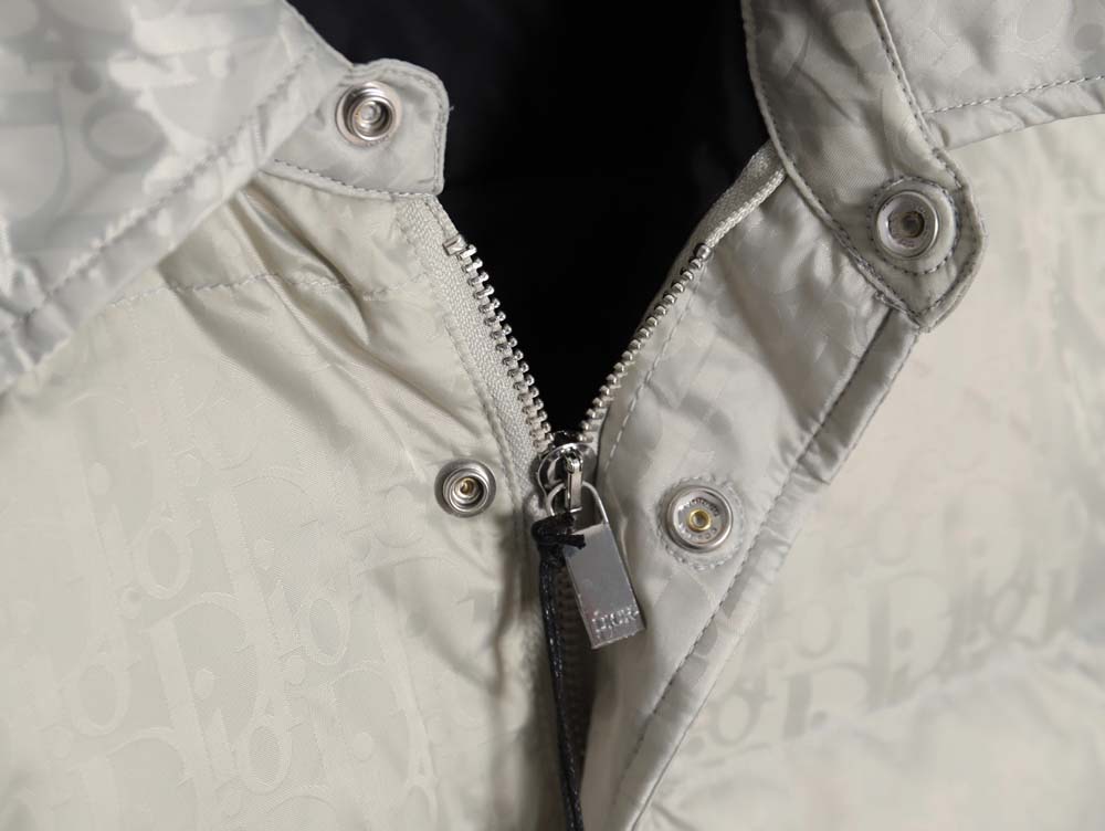 D*or D*or all-over dark pattern presbyopic lapel down jacket