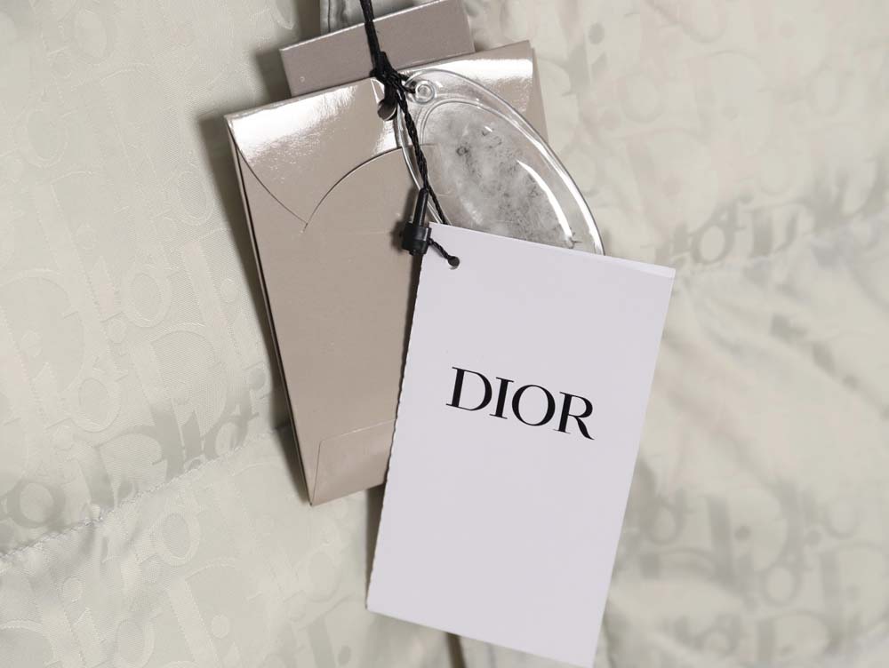 D*or D*or all-over dark pattern presbyopic lapel down jacket