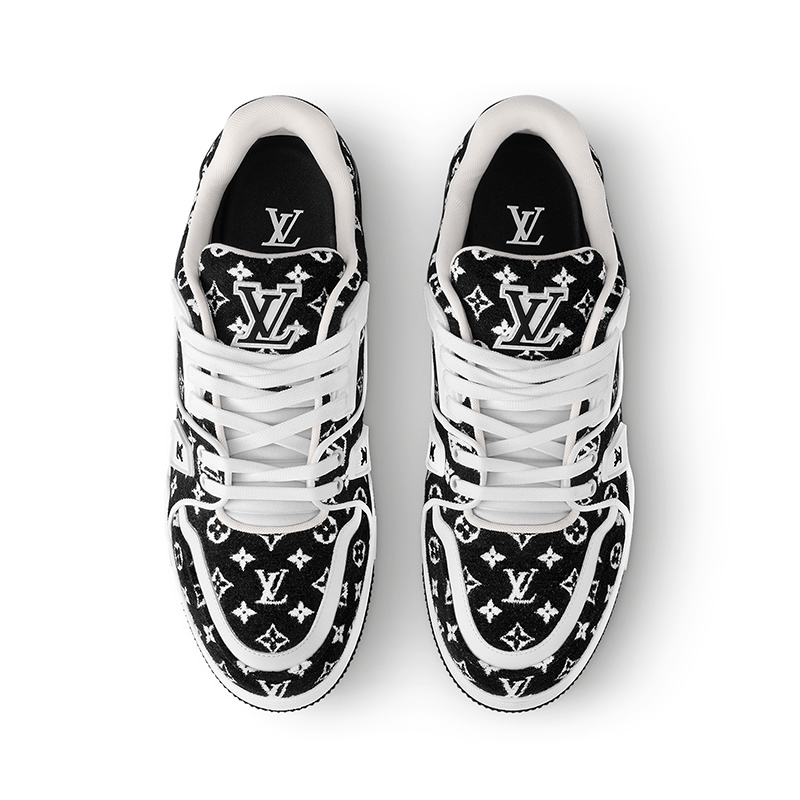 l0*is V*t0n trainer black monogram textile