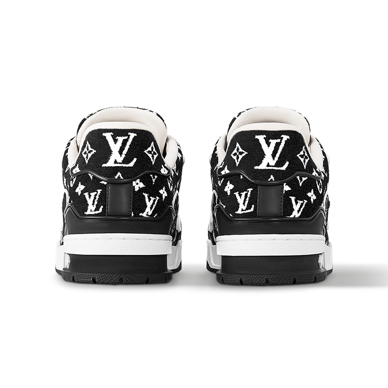 l0*is V*t0n trainer black monogram textile