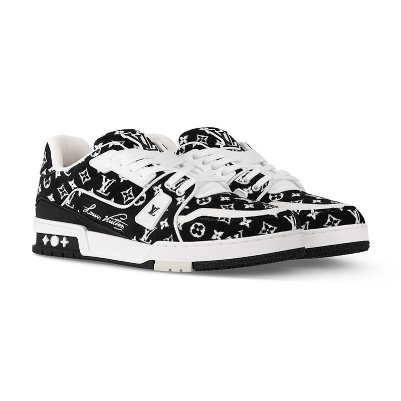 l0*is V*t0n trainer black monogram textile