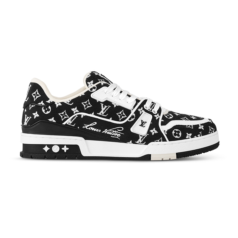 l0*is V*t0n trainer black monogram textile