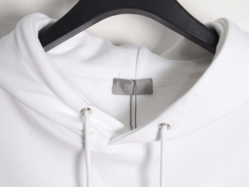 D*or 23fw hooded sweatshirt with front and back signature letters embroidery