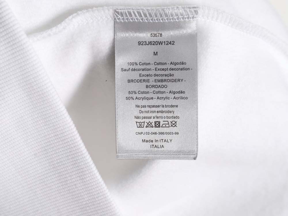 D*or 23fw hooded sweatshirt with front and back signature letters embroidery