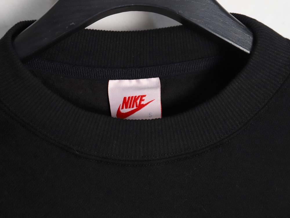 Nike x Stussy Nike Stussy joint 23SS solid color embroidered logo velvet sweatshirt_CM_1