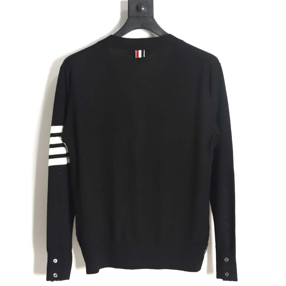 THOM BROWNE TB 23FW fine wool cardigan (black)