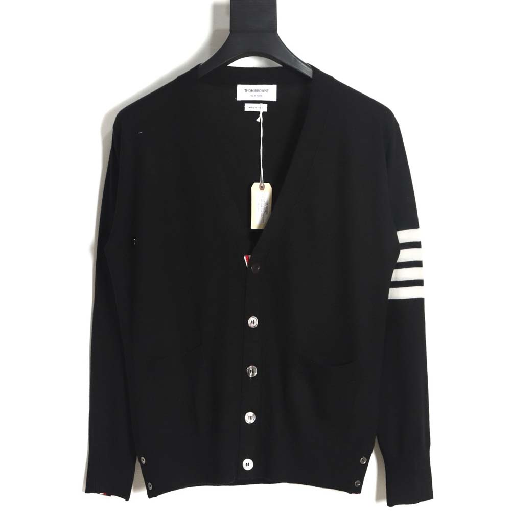 THOM BROWNE TB 23FW fine wool cardigan (black)