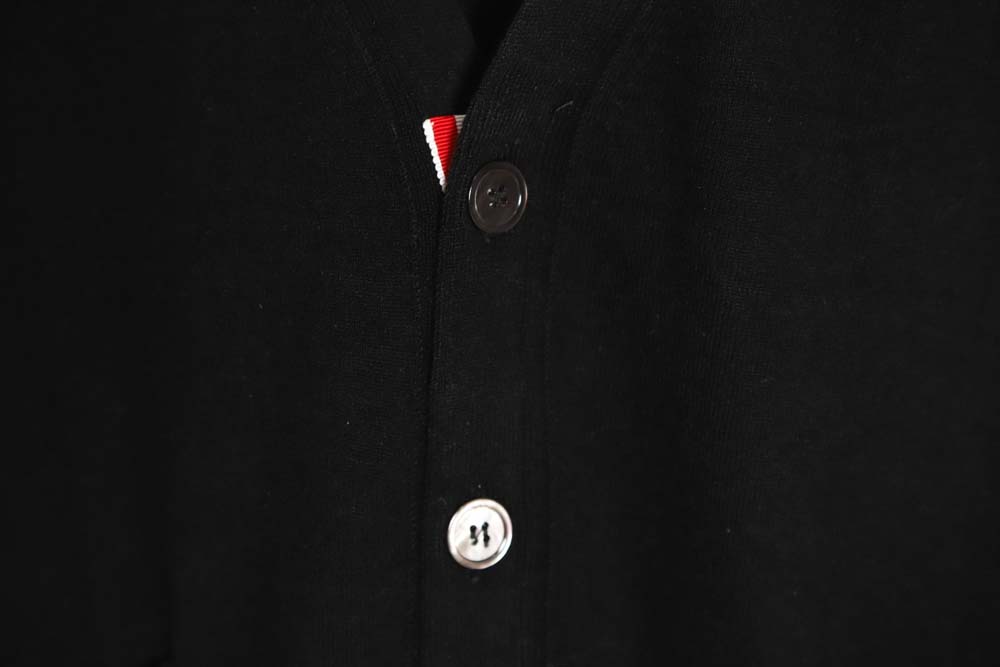 THOM BROWNE TB 23FW fine wool cardigan (black)