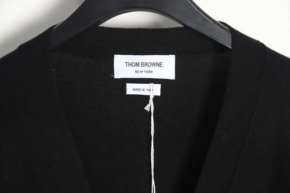 THOM BROWNE TB 23FW fine wool cardigan (black)