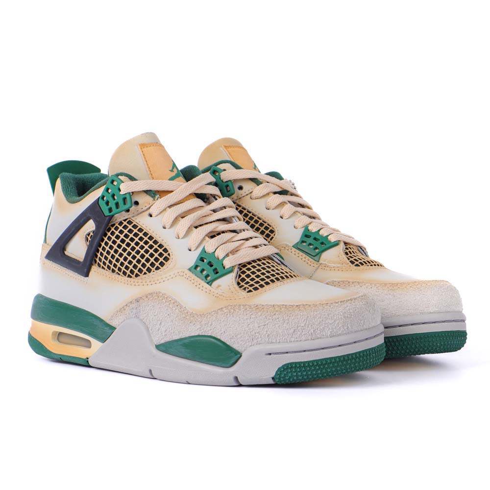Custom Air Jordan 4 Sail Green