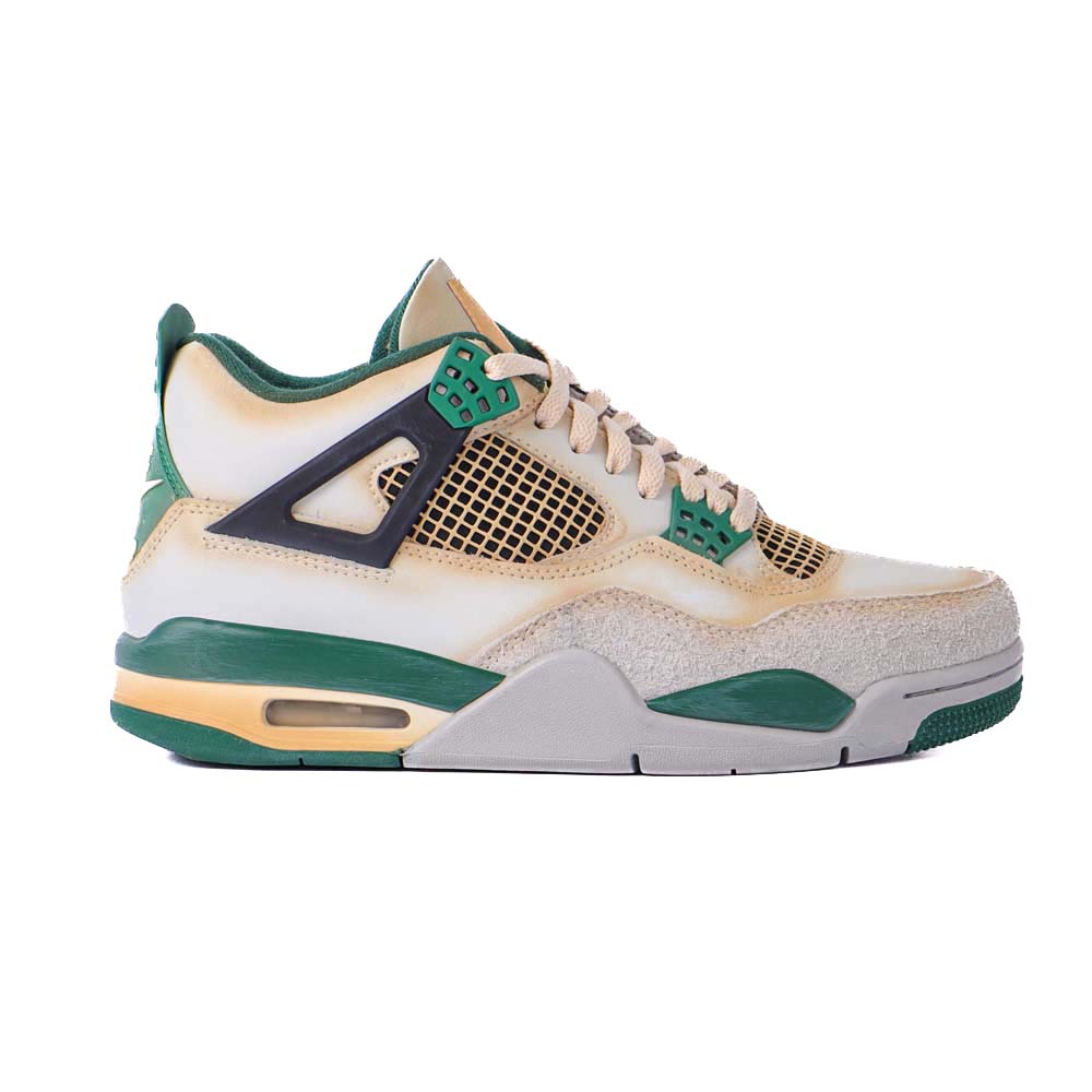 Custom Air Jordan 4 Sail Green