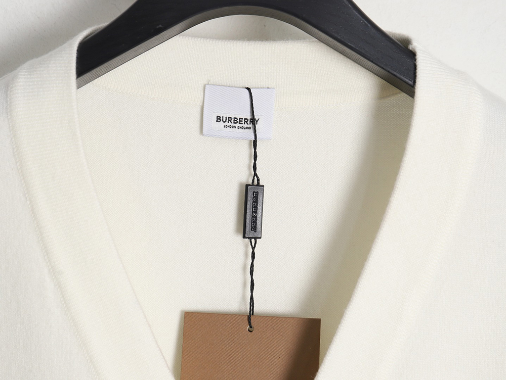 B**rry embroidered tb letter sweater cardigan