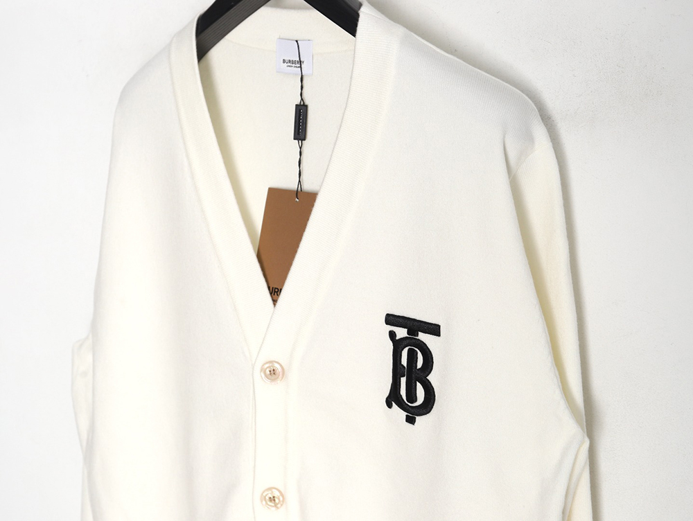 B**rry embroidered tb letter sweater cardigan