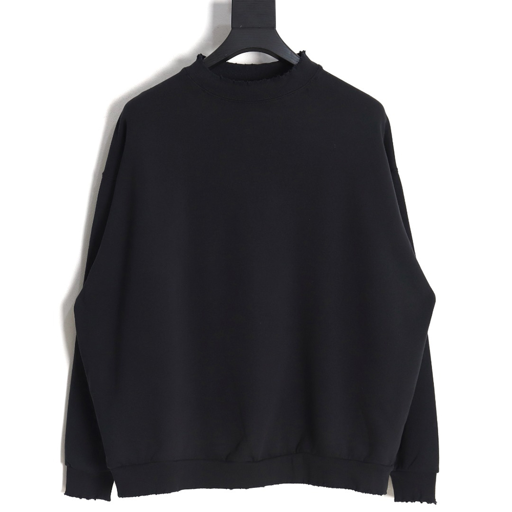 Ba*len*cia*ga embroidered back crew neck sweatshirt