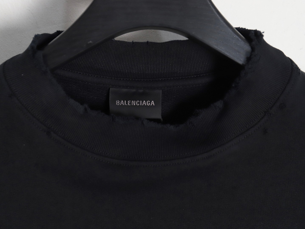 Ba*len*cia*ga embroidered back crew neck sweatshirt