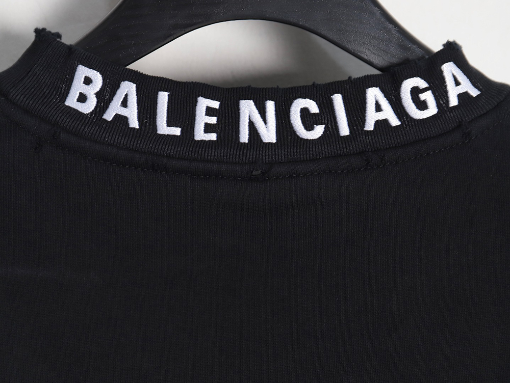 Ba*len*cia*ga embroidered back crew neck sweatshirt