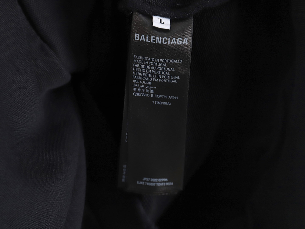 Ba*len*cia*ga embroidered back crew neck sweatshirt