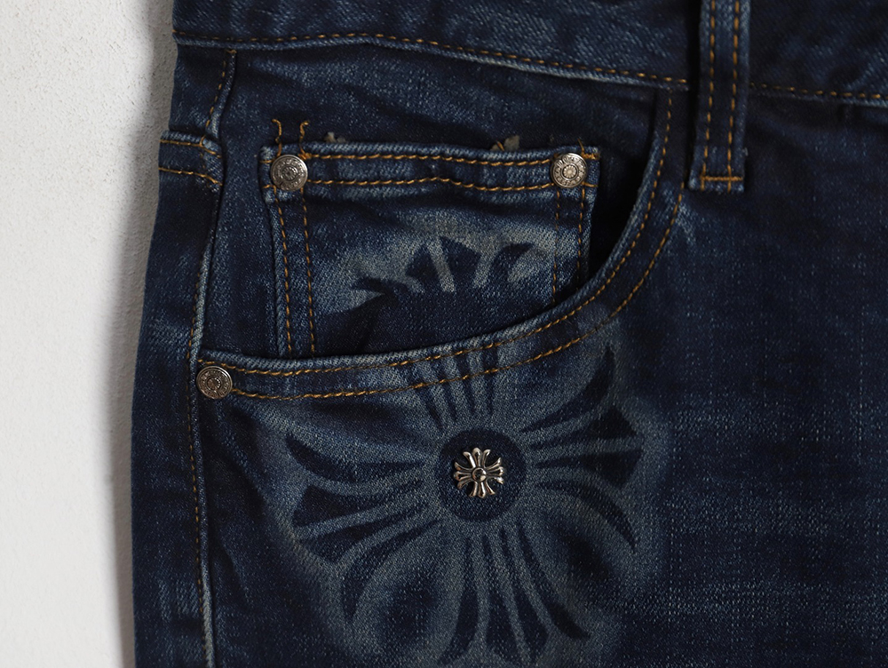 Ch*0me heart 23fw multi-cross denim trousers