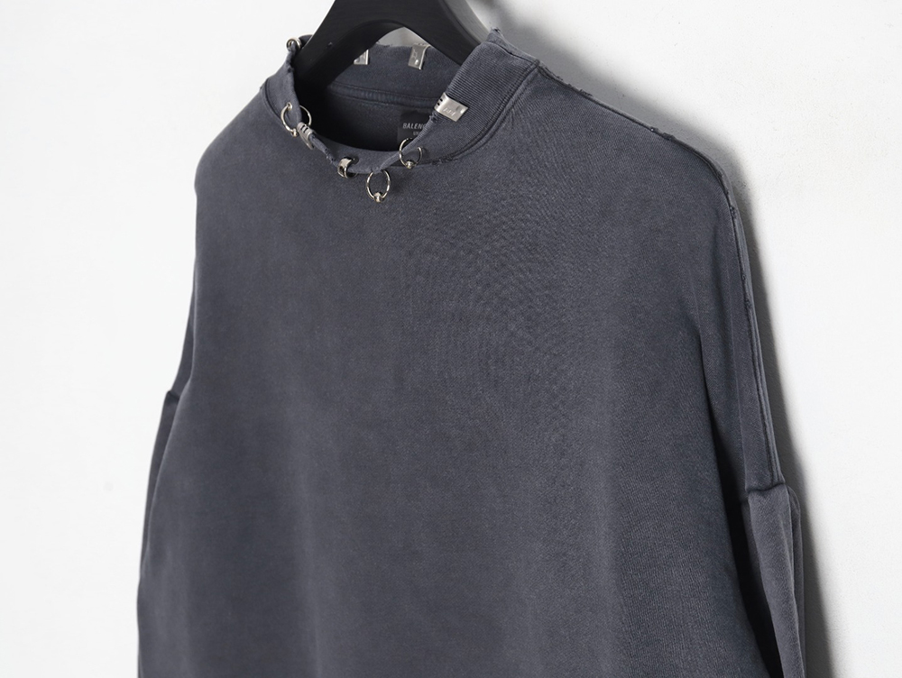 Ba*len*cia*ga 24ss patchwork hooded fake two-piece shirt jacket