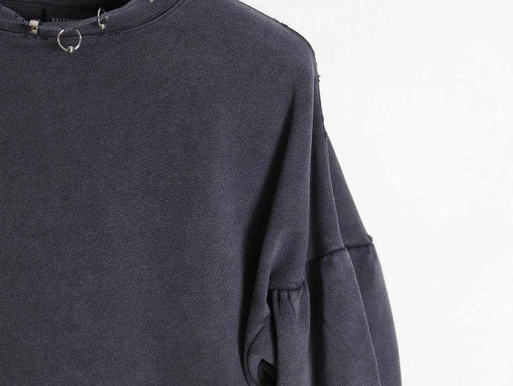 Ba*len*cia*ga 24ss patchwork hooded fake two-piece shirt jacket