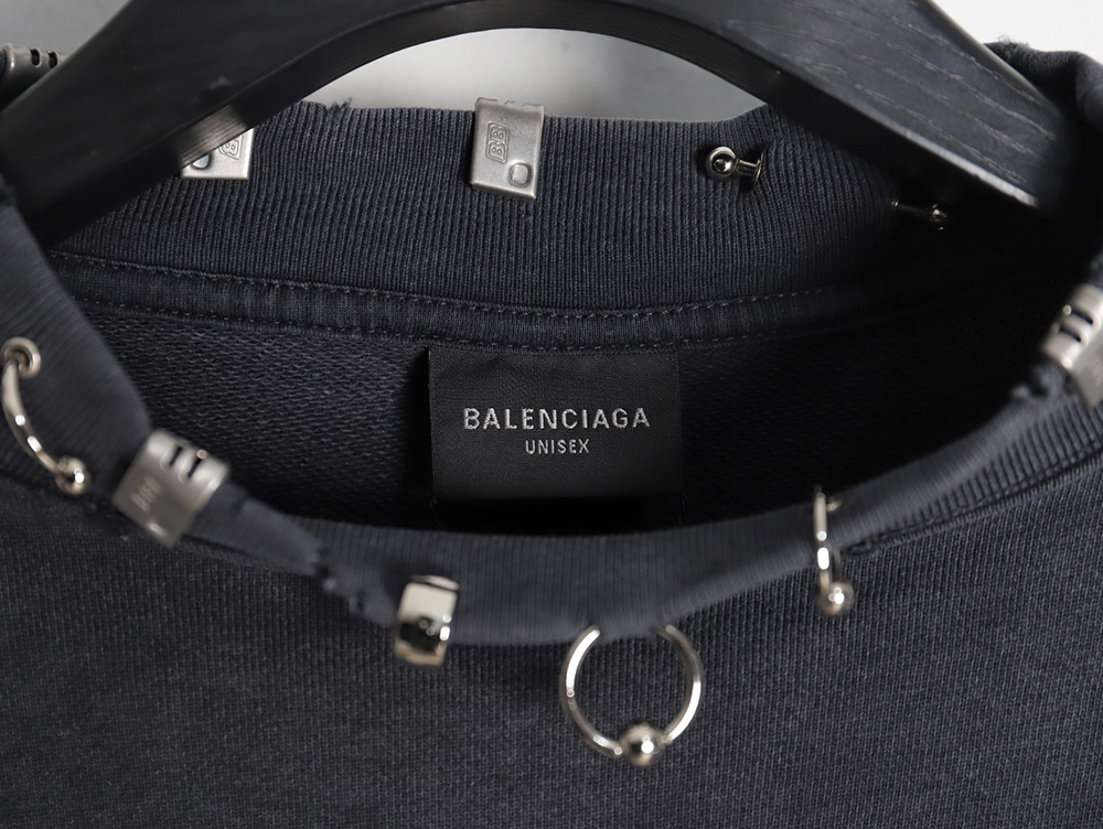 Ba*len*cia*ga 24ss patchwork hooded fake two-piece shirt jacket