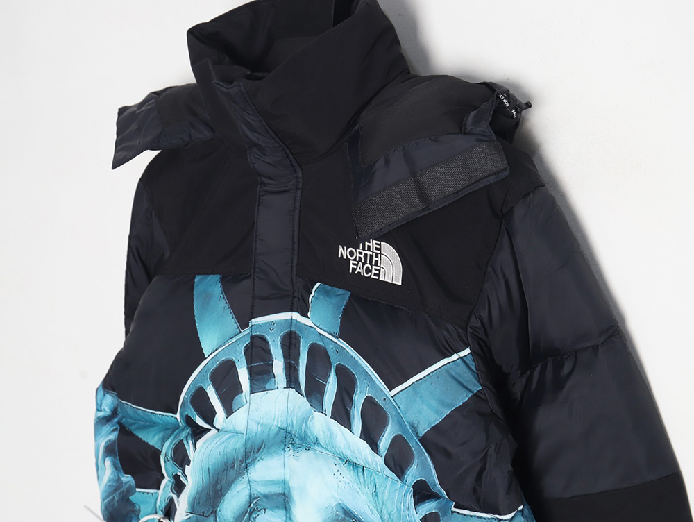 the nor*h f**e x S*p*e joint statue of liberty down jacket