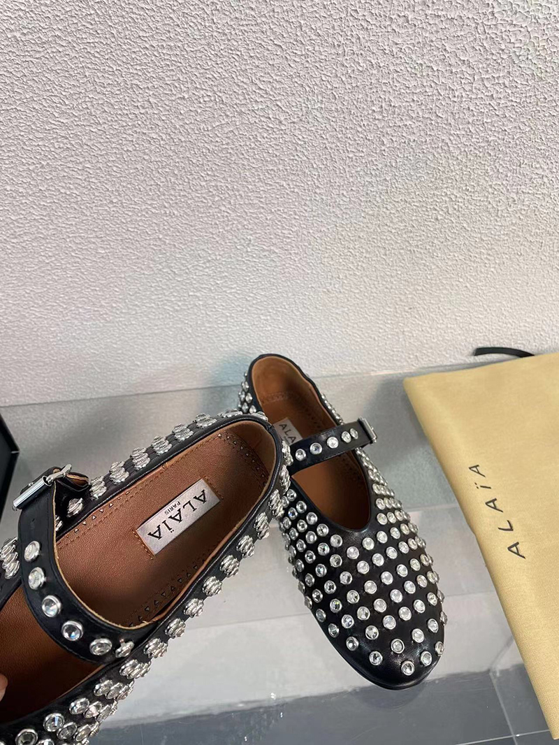 Alaia Strass Ballet Flats