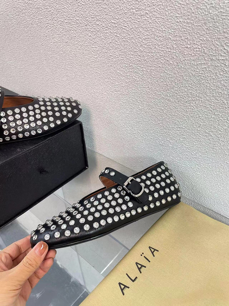 Alaia Strass Ballet Flats