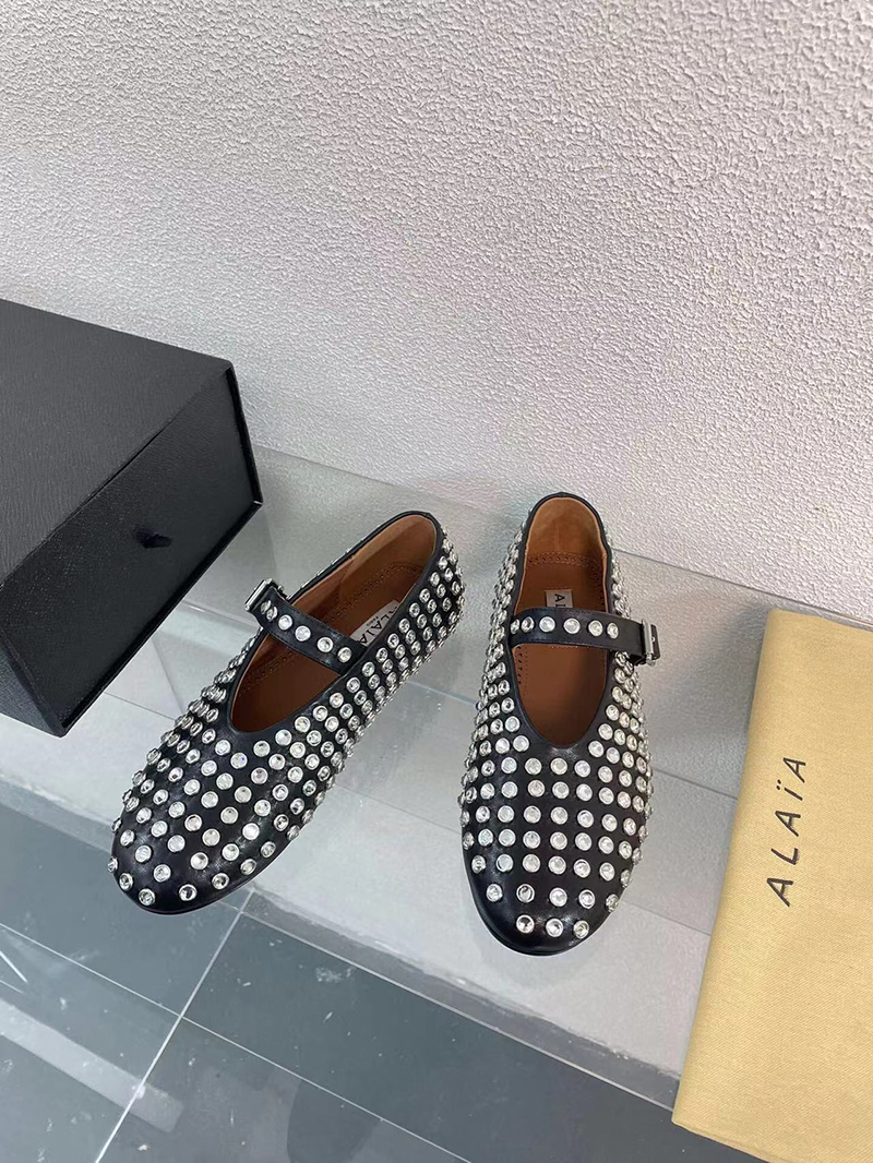 Alaia Strass Ballet Flats