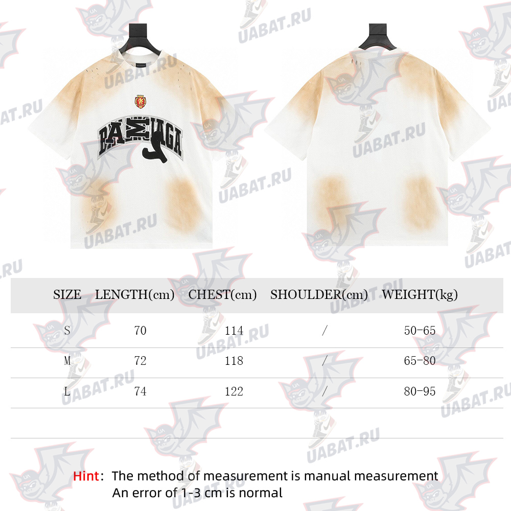 Ba*len*cia*ga industrial style embroidered crew neck short sleeves