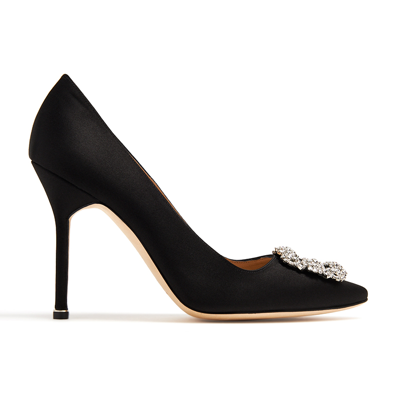 MANOLO BLAHNIK Hangisi Satin Pumps