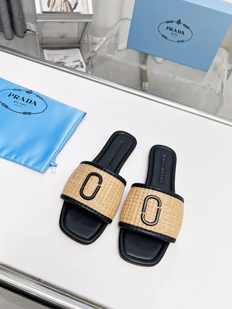 Marc Jacobs The J Woven Sandalet Kad?n Bej Rengi