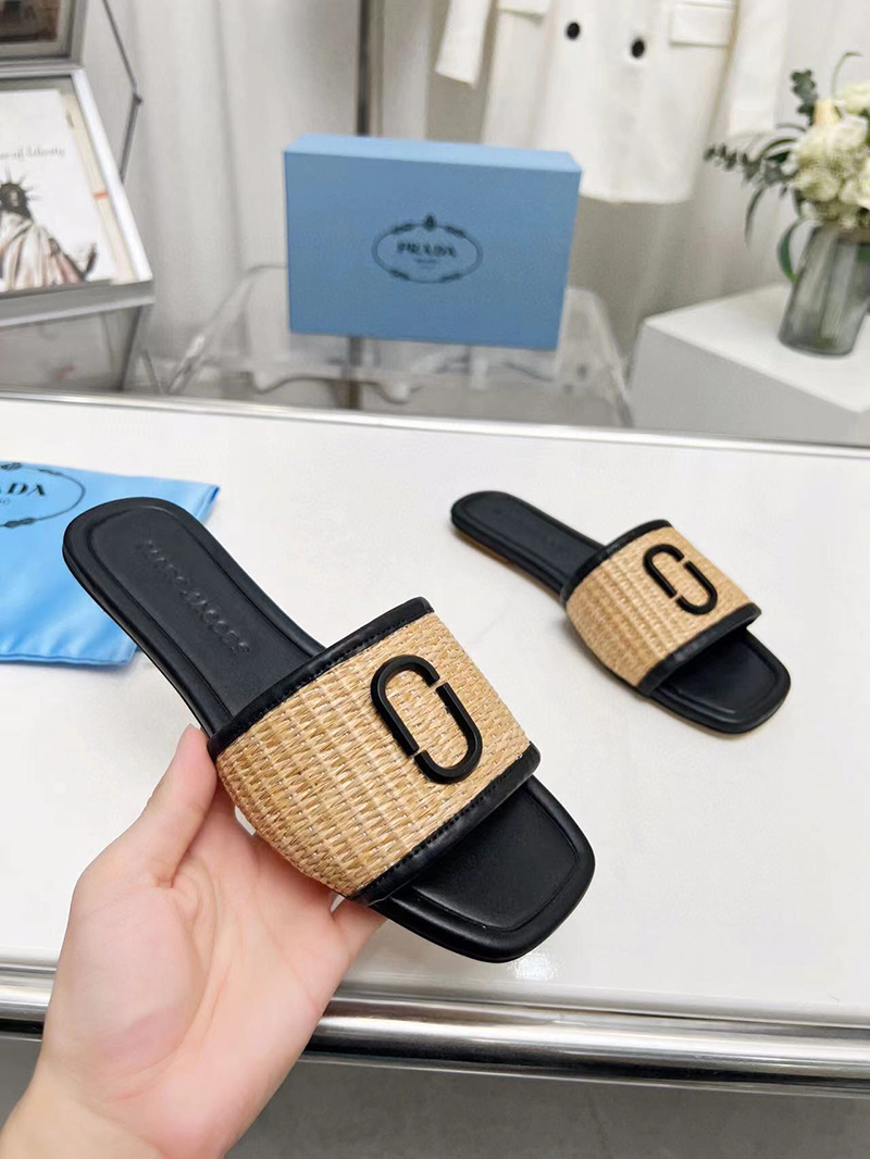 Marc Jacobs The J Woven Sandalet Kad?n Bej Rengi