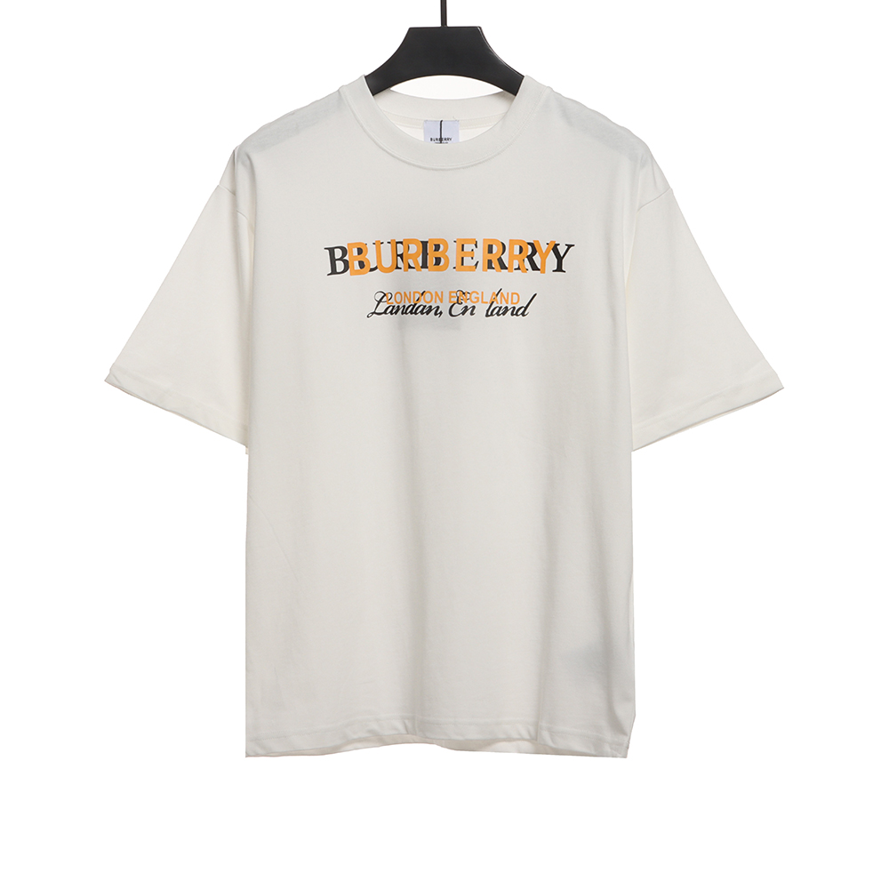 B**rry overlapping hot stamping letter short sleeves