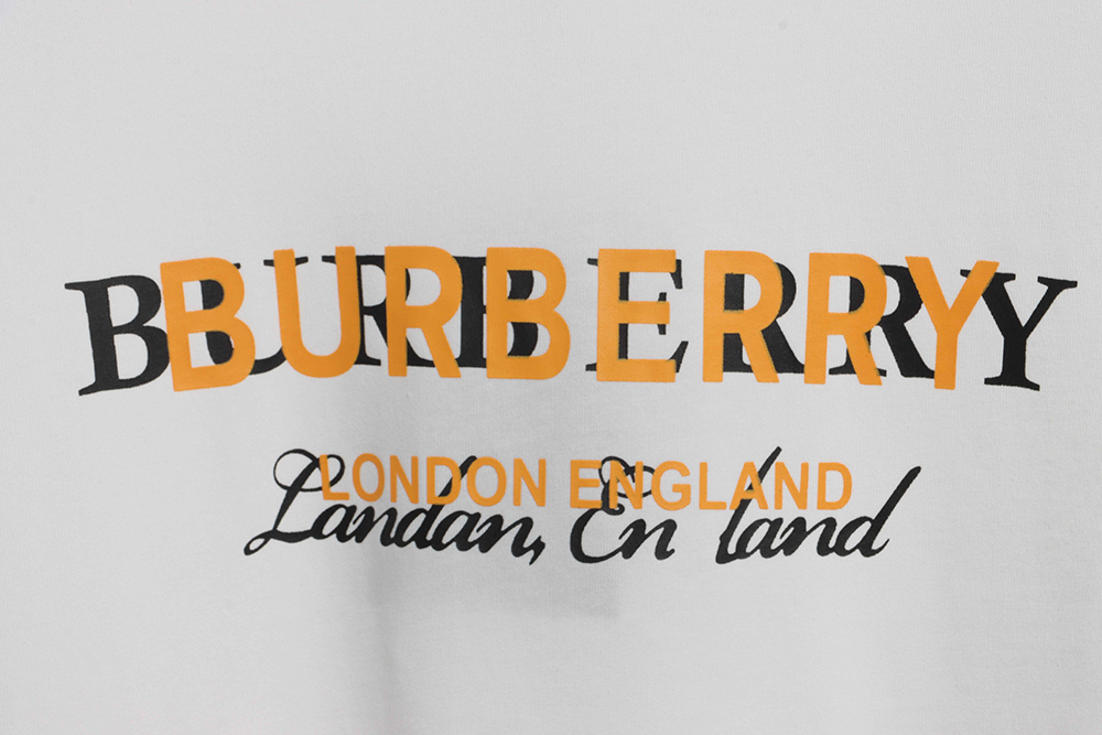 B**rry overlapping hot stamping letter short sleeves