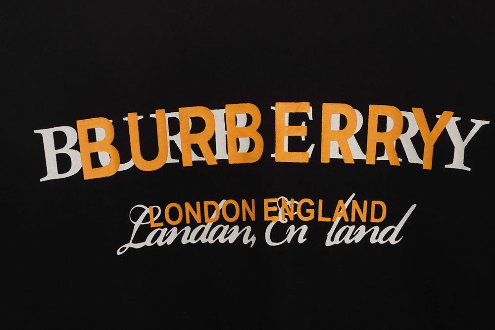 B**rry overlapping hot stamping letter short sleeves